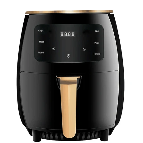 Extra Large Capacity Air Fryer with LCD Digital Touch Screen - Black - 6 Litre