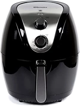 EMtronics EMAF45L Family Size Air Fryer 4.5 Litre for Oil Free & Low Fat Healthy Cooking, 30-Minute Timer - Black