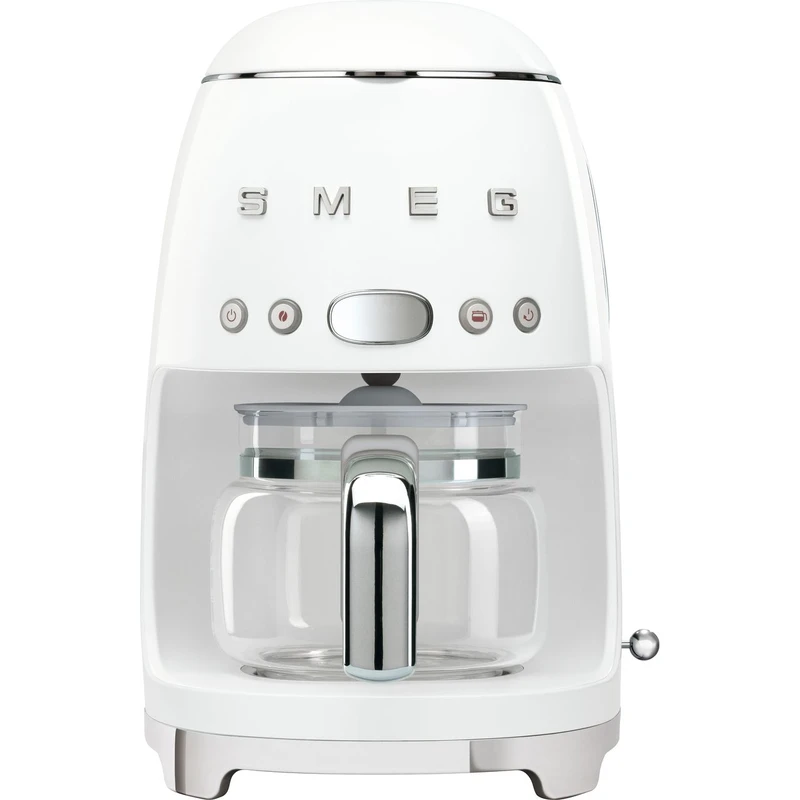 Smeg 50's Retro DCF02WHUK Filter Coffee Machine with Timer - White