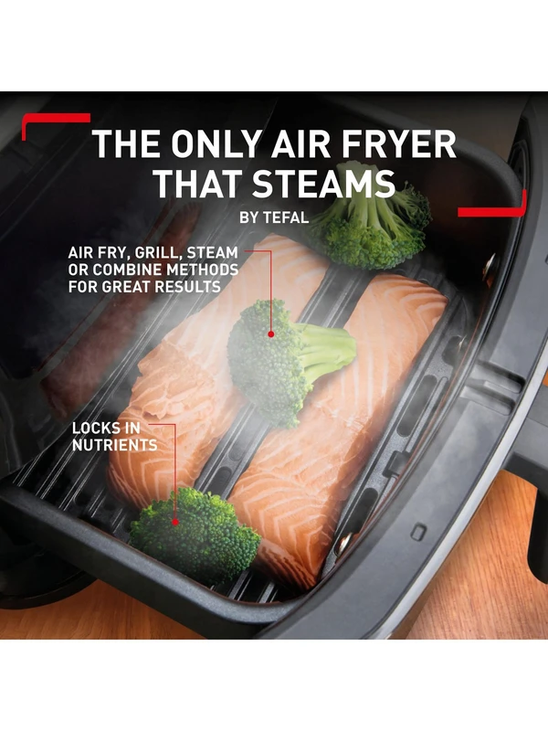 Tefal EasyFry 3in1 Digital Air Fryer, Grill & Steamer 6.2L FW201