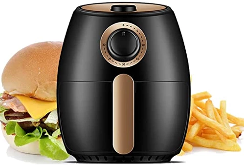 Compact Air Fryer Oven Cooker with Temperature Control, 5L Non Stick Fry Basket, Auto Shut Off Feature for Home Kitchen Black