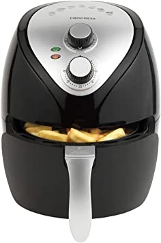 Progress EK2818HPH Go Healthy Hot Air Fryer, Non-Stick Coated Cooking Plate, Adjustable Temperature Control, 30 Minute Timer