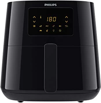 Philips Essential Airfryer with Rapid Air Technology, 1.2Kg, 6.2L, 2000 Watt, 5 portions, Black, HD9270/91