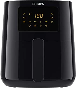 Philips Essential Air Fryer with Rapid Air Technology, 0.8Kg, 4.1L, 1400 Watt, Black, (HD9252/91)