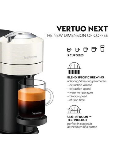 Nespresso Vertuo Next 11706 Coffee Machine by Magimix - White