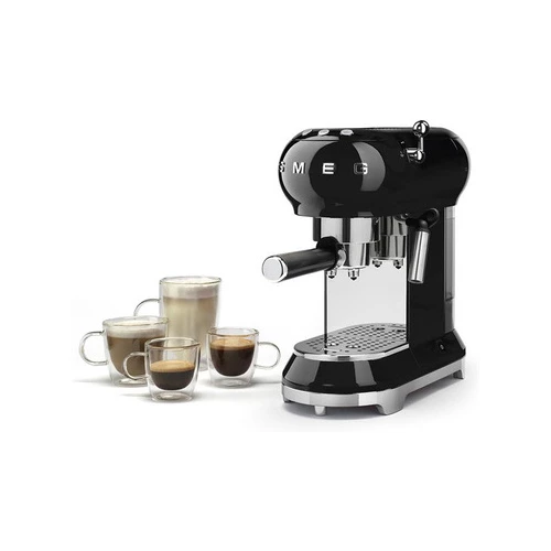 Smeg 50's Retro Style Espresso Coffee Machine - Glossy Black